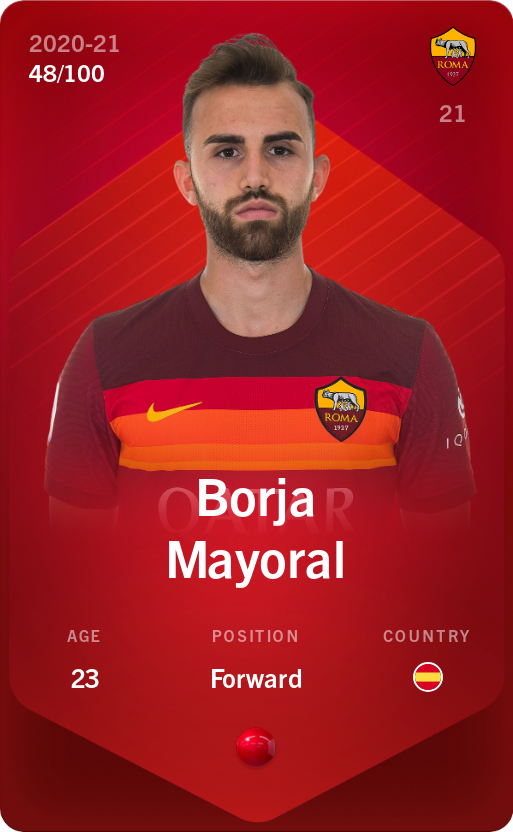 Sorare - Sorare Official - Borja Mayoral 2020-21 • Rare 48/100 - NFT # 87181337863601041942179296021154675462456290730609469416207340428281290770787