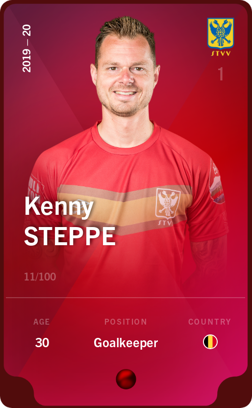 Sorare - Sorare Official - Kenny Steppe 2019-20 • Rare 11/100 - NFT # 37162119513996635222135378636781821590239386306006404210704371518718430274228
