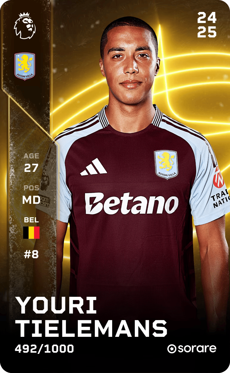 Youri Tielemans 2024-25 • Limited 492/1000