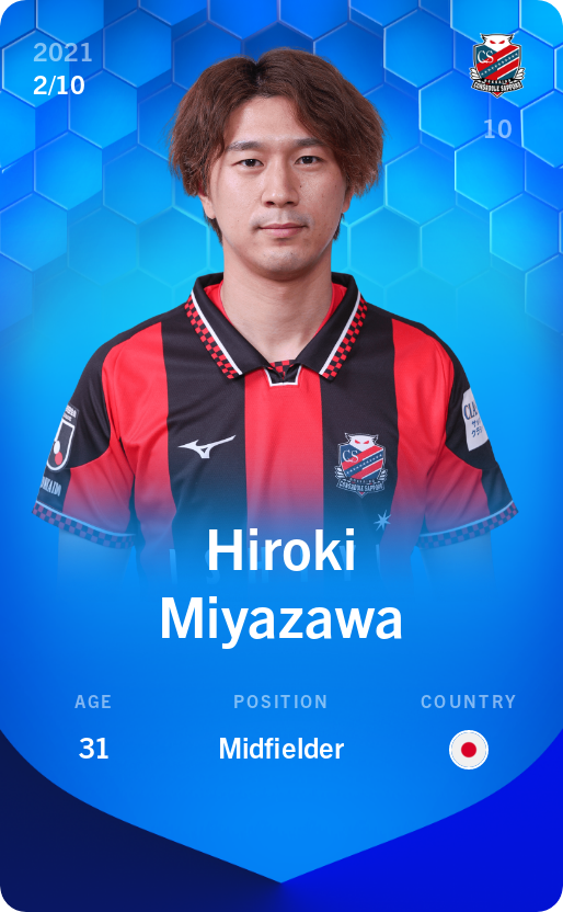 Sorare - Sorare Official - Hiroki Miyazawa 2021-22 • Super Rare 2/10 - NFT # 38728313285926935090369136123978275477654963180894298826089011780417676461324