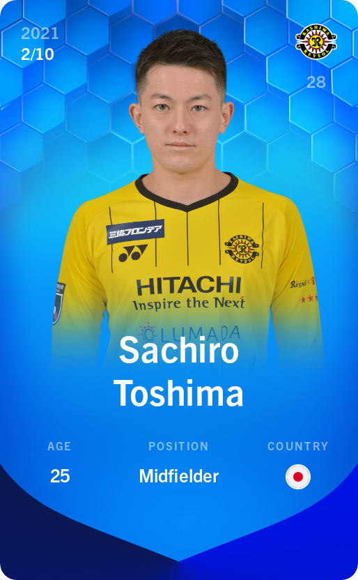 Sorare - Sorare Official - Sachiro Toshima 2021-22 • Super Rare 2/10 - NFT # 111459152382157143118471062741253680825299812528994255071971380774128799096230