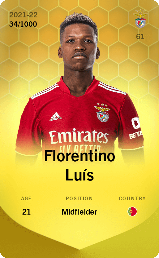 Florentino Luís 2021-22 • Limited 34/1000