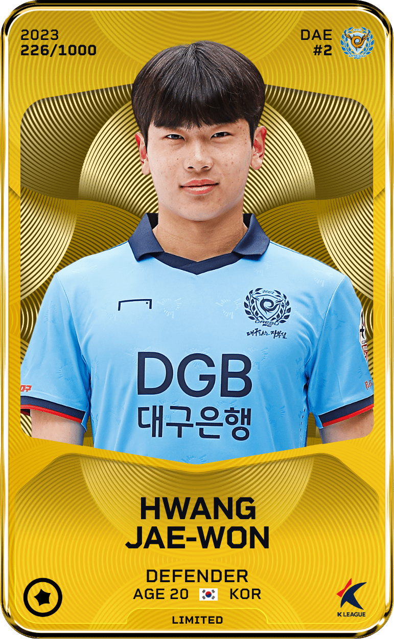 Hwang Jae-Won 2023-24 • Limited 226/1000