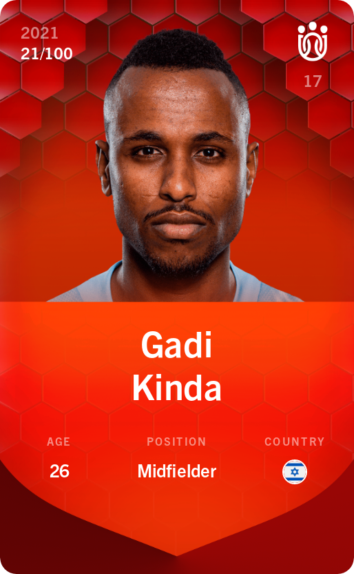 Sorare - Sorare Official - Gadi Kinda 2021-22 • Rare 21/100 - NFT # 112730748157693117559653393439338533785181259539654952272062309998434557712215