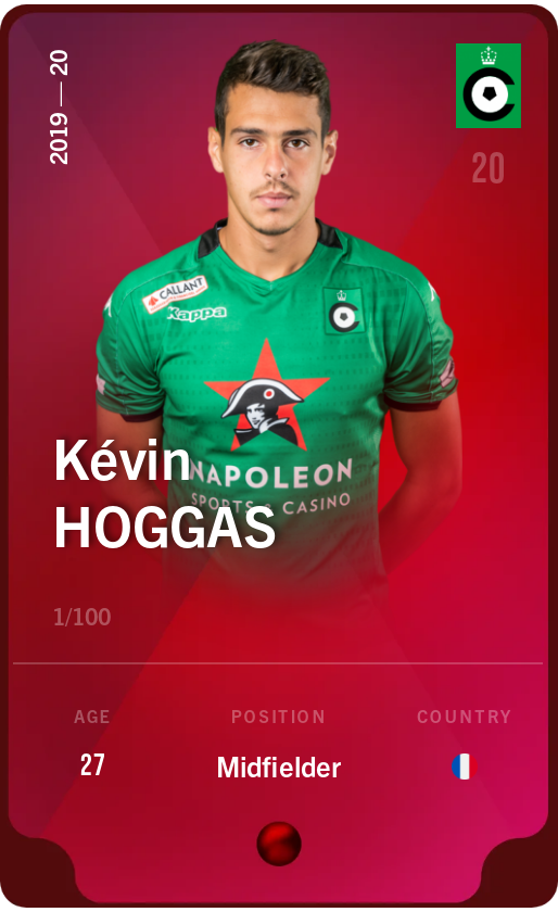 Sorare - Sorare Official - Kévin Hoggas 2019-20 • Rare 1/100 - NFT # 114142526796368371259135598202378653784290114737716967372935601095122081313558