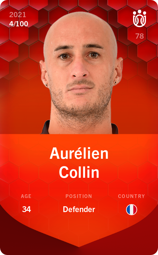 Sorare - Sorare Official - Aurélien Collin 2021-22 • Rare 4/100 - NFT # 100121275498836887955036060998189330529142206962893692401241024318378162572039