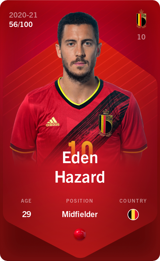Sorare - Sorare Official - Eden Hazard 2020-21 • Rare 56/100 - NFT # 16209653003951846689172737128023315027409486929152332329372874555294006797531