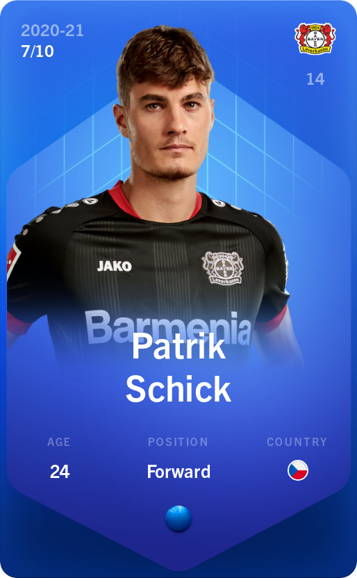 Sorare - Sorare Official - Patrik Schick 2020-21 • Super Rare 7/10 - NFT # 18459775478335216745115520076169944035877555400157653323572045371338888150176
