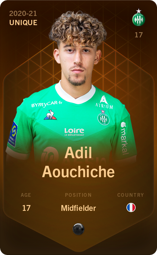 Sorare - Sorare Official - Adil Aouchiche 2020-21 • Unique - NFT # 94736647791812109754065090806758015190792953683147889414091031999667354615362