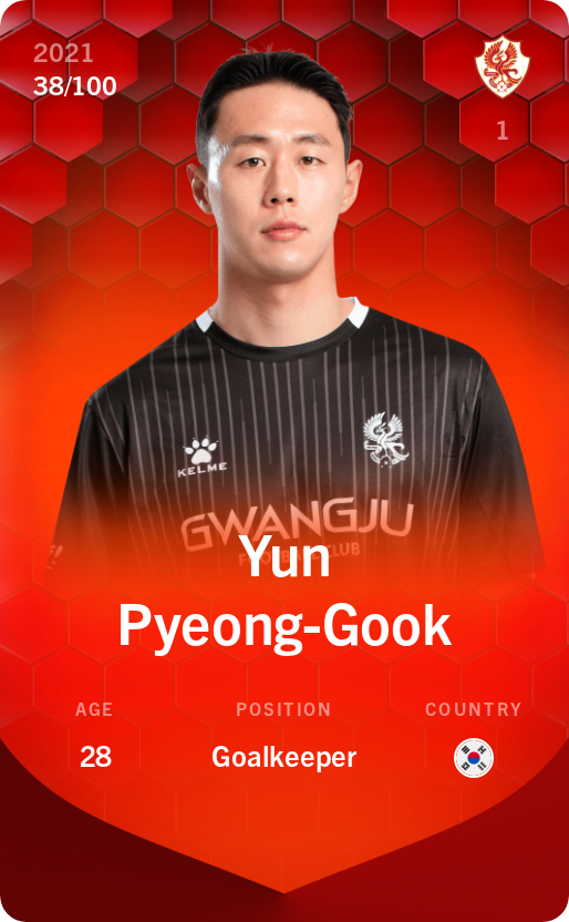 Sorare - Sorare Official - Yun Pyeong-Gook 2021-22 • Rare 38/100 - NFT # 30799389980291557534042239043264111788704388016110685818578320552150948120182