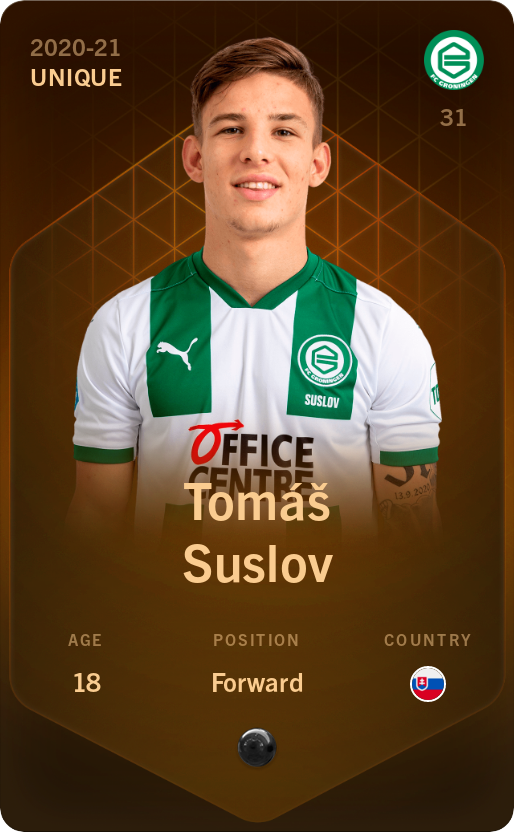 Sorare - Sorare Official - Tomáš Suslov 2020-21 • Unique - NFT # 82418191682400871492525917384759871660766650339292846677734940899779855251185