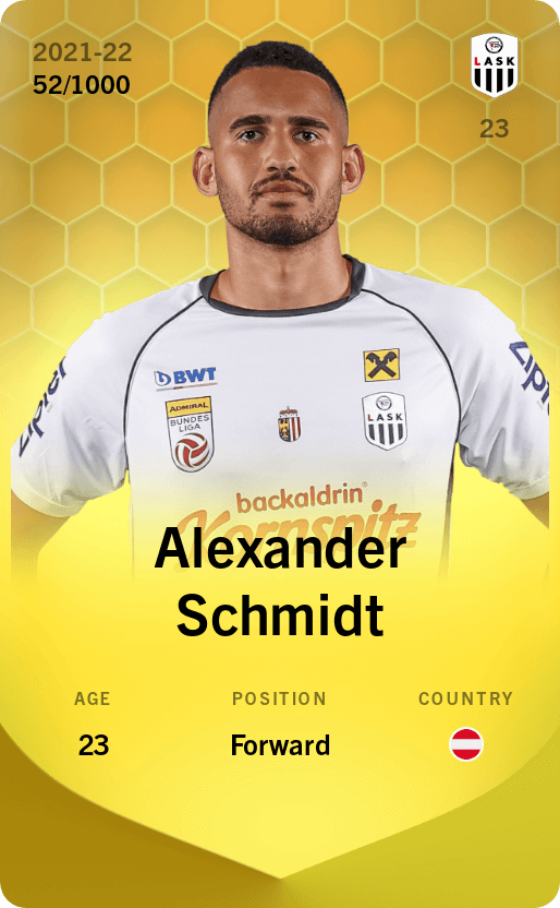 Alexander Schmidt 2021-22 • Limited 52/1000