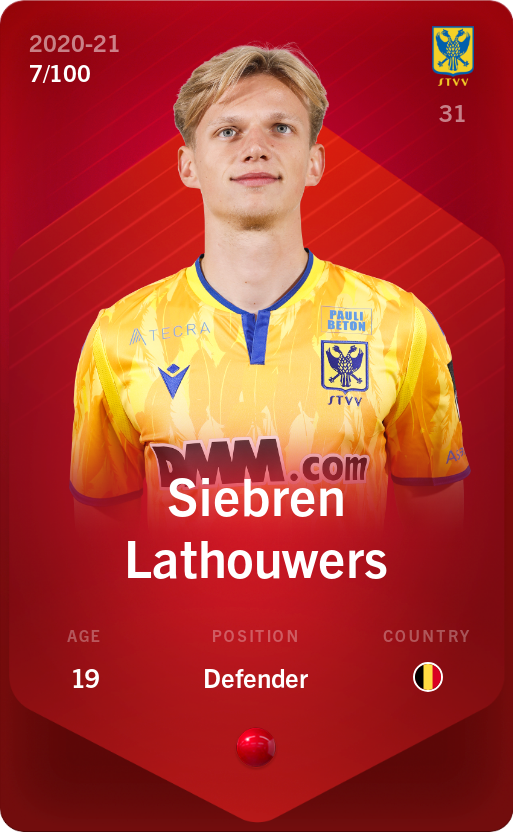 Sorare - Sorare Official - Siebren Lathouwers 2020-21 • Rare 7/100 - NFT # 30015323444293649183590934284872129768812432618088539609373144160468552950536