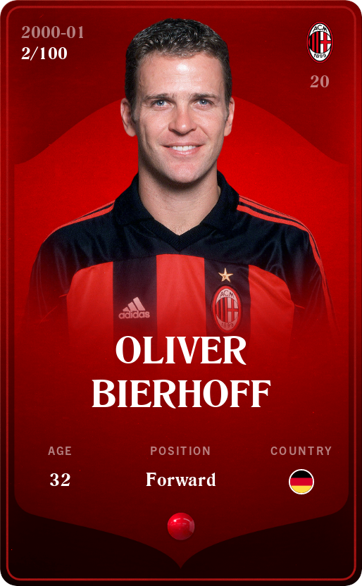 Sorare - Sorare Official - Oliver Bierhoff 2000-01 • Rare 2/100 - NFT # 101497953599625336912497914088218457281416334823485264868010231114553602542441