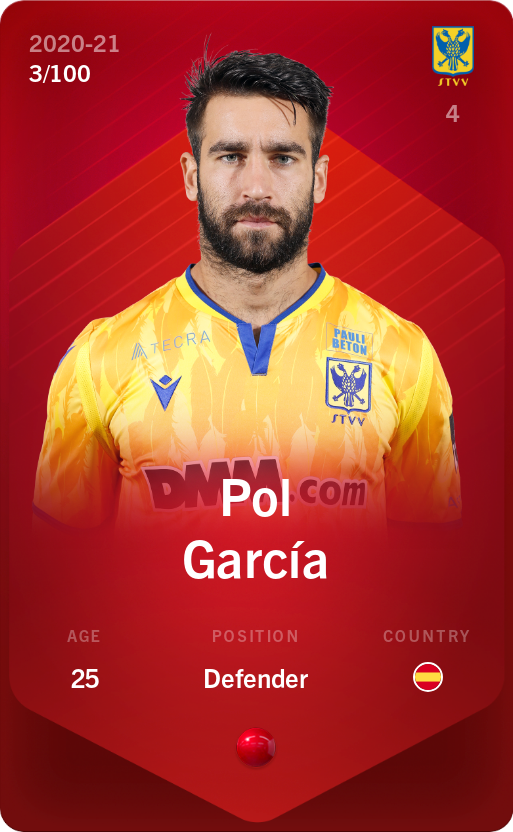 Sorare - Sorare Official - Pol García 2020-21 • Rare 3/100 - NFT # 78176692265571044097345105702574184030789238792915273376359197084537180105144