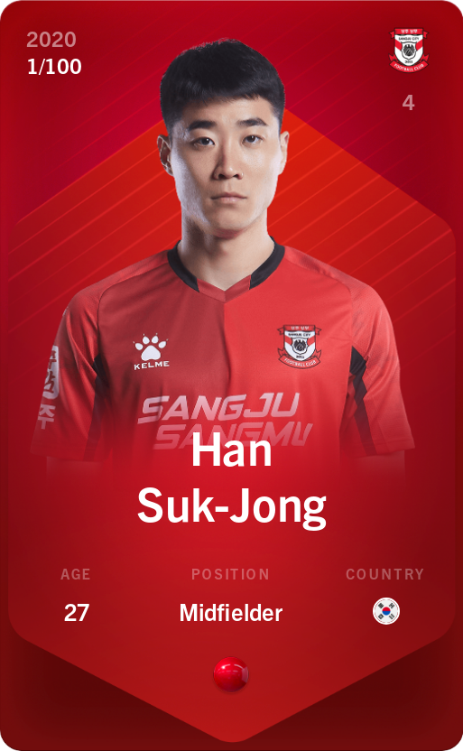 Sorare - Sorare Official - Han Suk-Jong 2020-21 • Rare 1/100 - NFT # 44748641592341526158041992947569521905287951843827446489246449295563171750138