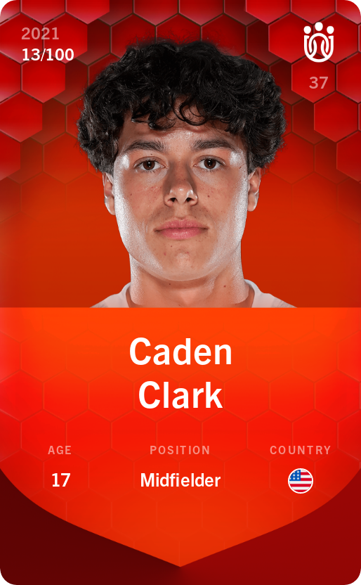 Sorare - Sorare Official - Caden Clark 2021-22 • Rare 13/100 - NFT # 68747346003214119260874610028610599439452913962900180444096059480188525724243