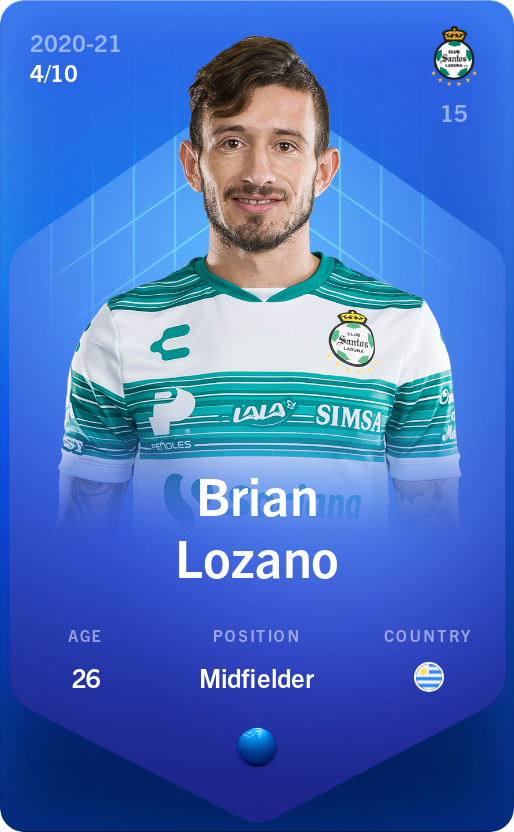 Sorare - Sorare Official - Brian Lozano 2020-21 • Super Rare 4/10 - NFT # 105154661873433109432883043184905878990262961887839462713027446823858374420229