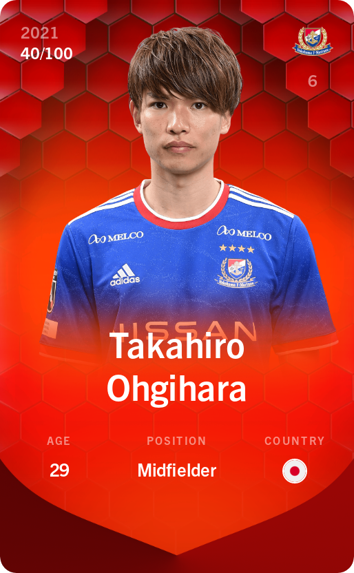 Sorare - Sorare Official - Takahiro Ohgihara 2021-22 • Rare 40/100 - NFT # 105775866131322665354381281271447773626521123019646176891852081224423781042643