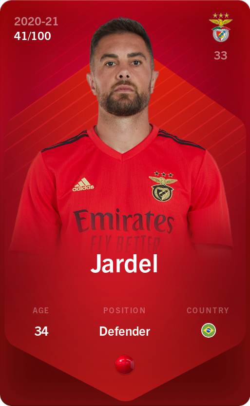 Sorare - Sorare Official - Jardel 2020-21 • Rare 41/100 - NFT # 92749154113266418411445364351191691507450897018499968550085153315424445216932