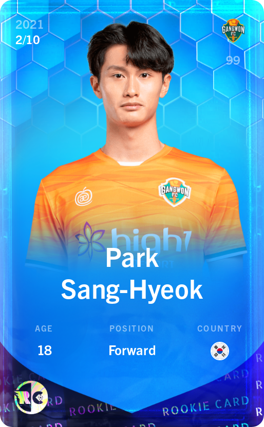 Sorare - Sorare Official - Park Sang-Hyeok 2021-22 • Super Rare 2/10 - NFT # 8597278165906336568656029133973537946635469048096482462673392245747411609196