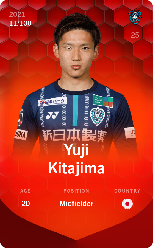 Sorare - Sorare Official - Yuji Kitajima 2021-22 • Rare 11/100 - NFT # 99303344581543091404234147394882637517881392176033018820799637665599119275968