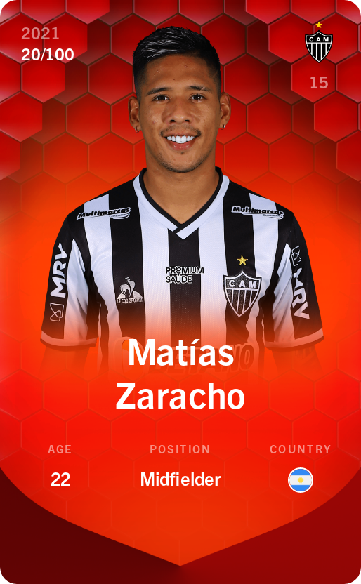 Sorare - Sorare Official - Matías Zaracho 2021-22 • Rare 20/100 - NFT # 94630737281687207246699643431733845405591361400387795287541933418444763392320