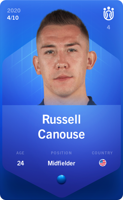 Sorare - Sorare Official - Russell Canouse 2020-21 • Super Rare 4/10 - NFT # 10197512375673939961351548896116613680318581947120119099252023114361160840200