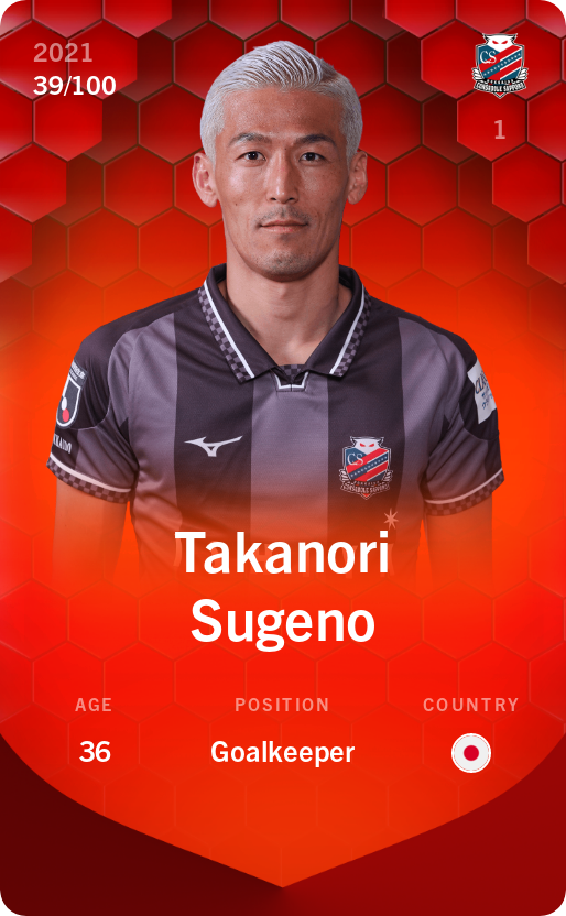 Sorare - Sorare Official - Takanori Sugeno 2021-22 • Rare 39/100 - NFT # 21165721370630520624448942814978581927815173989201062921585302555816504363763