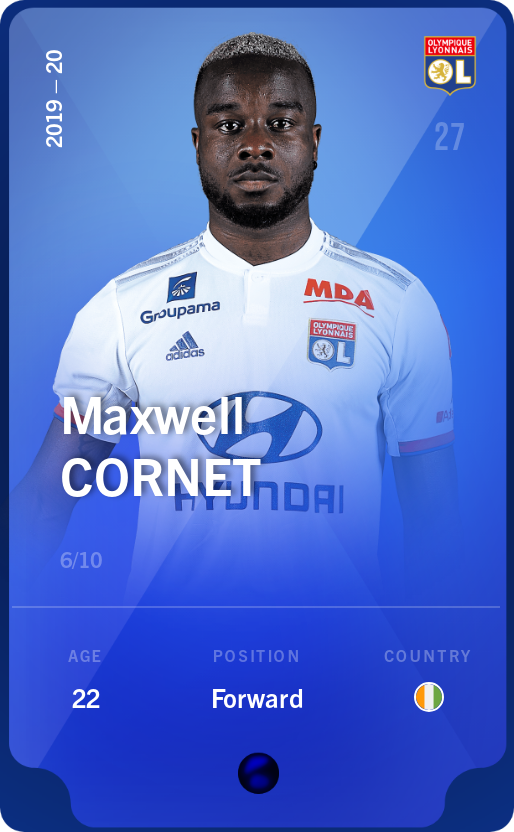 Sorare - Sorare Official - Maxwell Cornet 2019-20 • Super Rare 6/10 - NFT # 27316352240523247764472257006811268685531459230700096702229309851955565642417