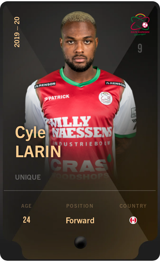 Sorare - Sorare Official - Cyle Larin 2019-20 • Unique - NFT # 15265894632826976309980227158216836033838269042667541428679536633900575898134
