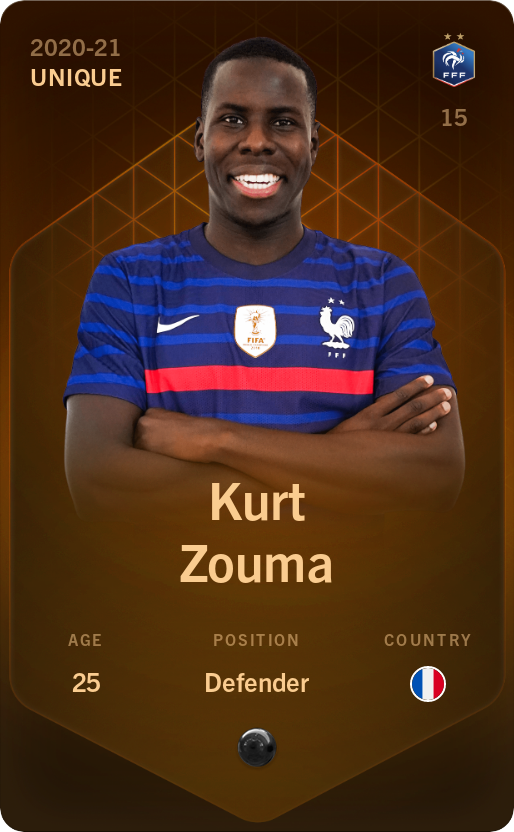 Sorare - Sorare Official - Kurt Zouma 2020-21 • Unique - NFT # 65095966360742338080759347181738106626027479363037082174929970144239024001290