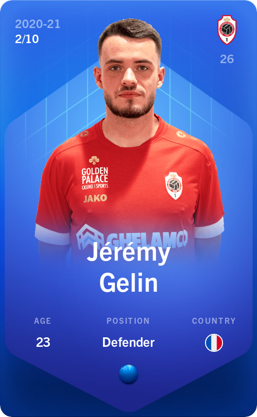 Sorare - Sorare Official - Jérémy Gelin 2020-21 • Super Rare 2/10 - NFT # 47749940174945659321745641729487050068735233188071295530339607938576115078692