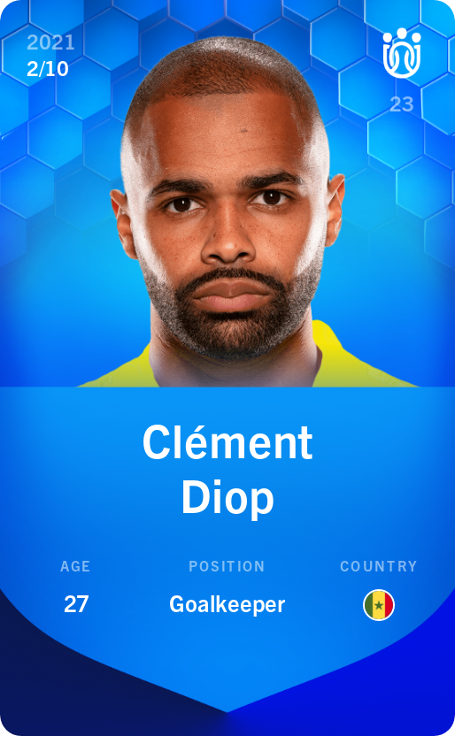 Sorare - Sorare Official - Clément Diop 2021-22 • Super Rare 2/10 - NFT # 63994193331707986710348681890890914025974630709110584950608922016510600006065