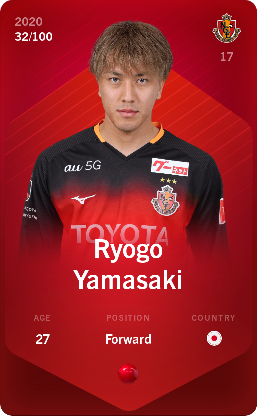 Sorare - Sorare Official - Ryogo Yamasaki 2020-21 • Rare 32/100 - NFT # 77234640333094589127630268526842412005662849133186723109284949169545738806692