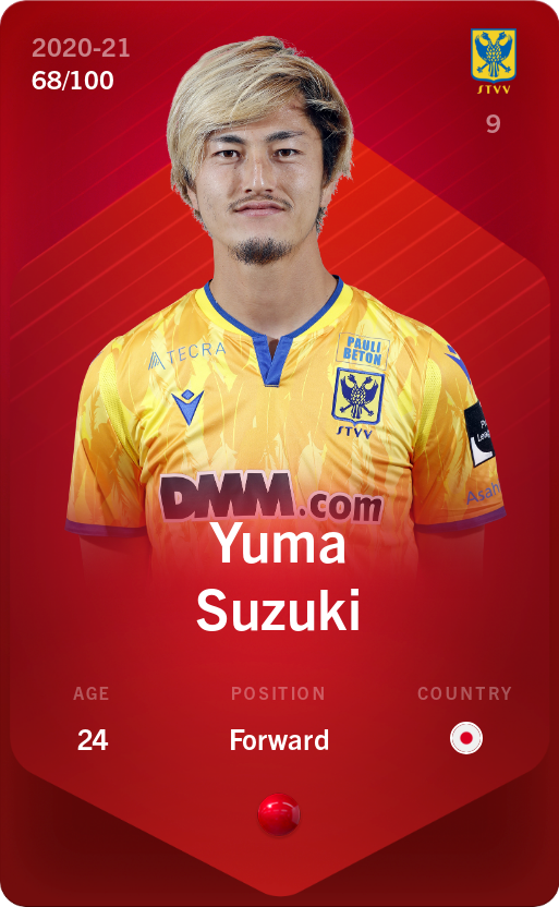 Sorare - Sorare Official - Yuma Suzuki 2020-21 • Rare 68/100 - NFT # 51097289095671998308236800143657324329763164131074103599172424584567778297748