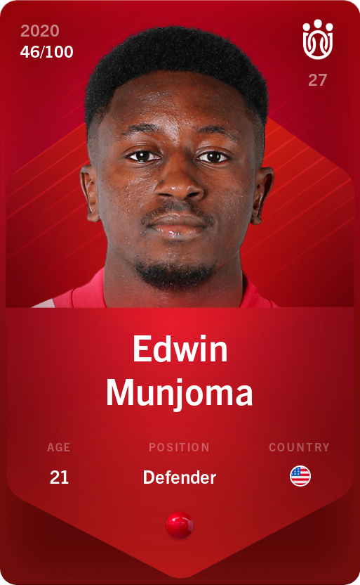 Sorare - Sorare Official - Edwin Munjoma 2020-21 • Rare 46/100 - NFT # 16503879240744761623713278526335676560847810640034488197445089341370826845690