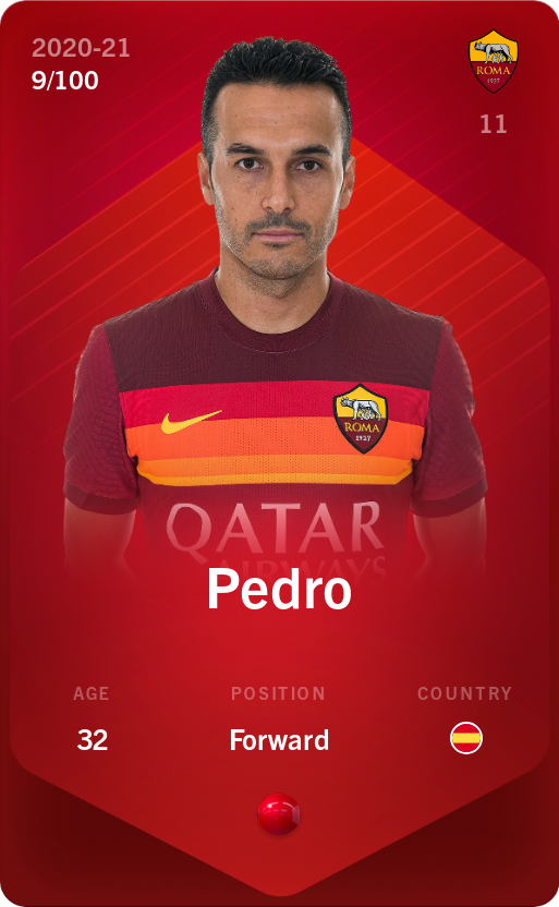 Sorare - Sorare Official - Pedro 2020-21 • Rare 9/100 - NFT # 108958940940896820861738362590509545853177908020124617440545160720658400260481