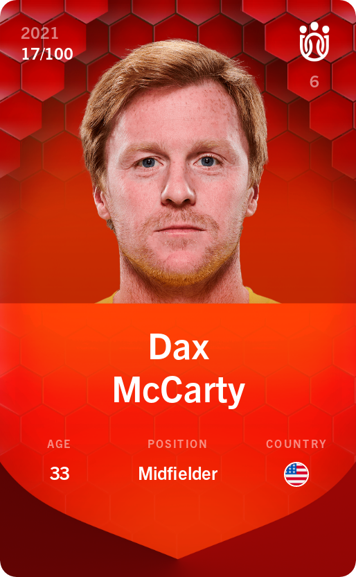 Sorare - Sorare Official - Dax McCarty 2021-22 • Rare 17/100 - NFT # 19137572126374195914092810315927275991951488850337214762875237708640338131123