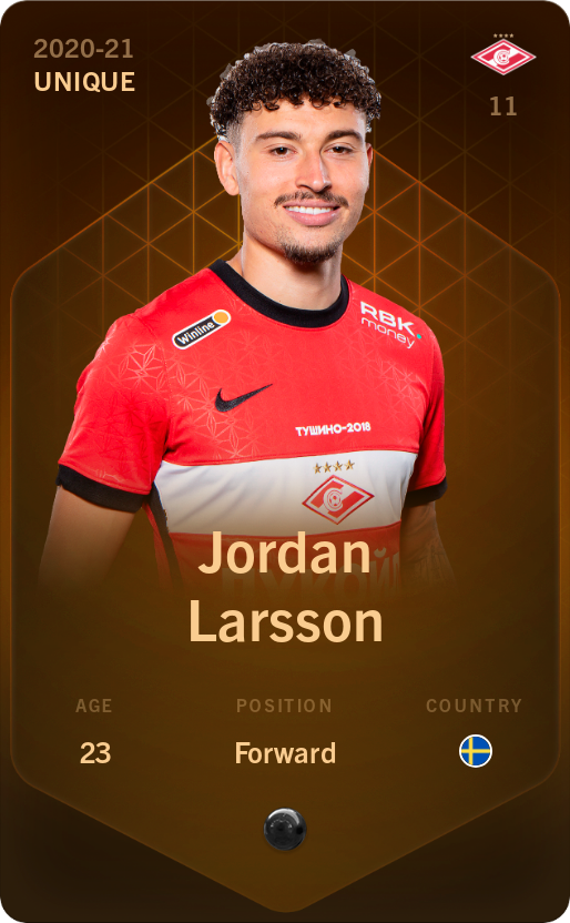 Sorare - Sorare Official - Jordan Larsson 2020-21 • Unique - NFT # 36172378882456129683076811044893247485307503465593961296614613809663360908641