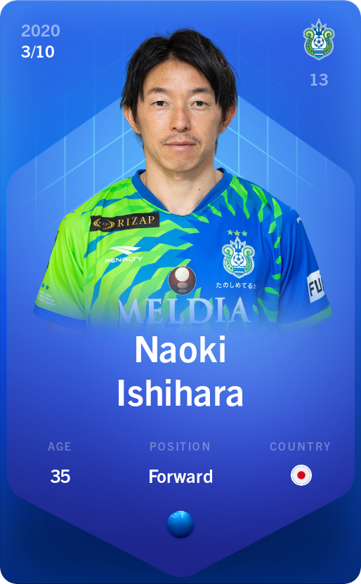 Sorare - Sorare Official - Naoki Ishihara 2020-21 • Super Rare 3/10 - NFT # 41900416735777579177870988430043835459125538663117700288626849778644320204190