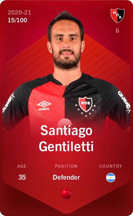 Sorare - Sorare Official - Santiago Gentiletti 2020-21 • Rare 15/100 - NFT # 24146859237082211180252250688364414372283385140498408766961131814920017585589