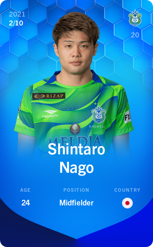 Sorare - Sorare Official - Shintaro Nago 2021-22 • Super Rare 2/10 - NFT # 44838752474945027138605346254541032802322456414495927706718986138259445364090