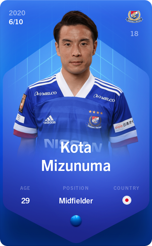 Sorare - Sorare Official - Kota Mizunuma 2020-21 • Super Rare 6/10 - NFT # 87093132594107830133863816410793628776014430122521111037841411270756764367093