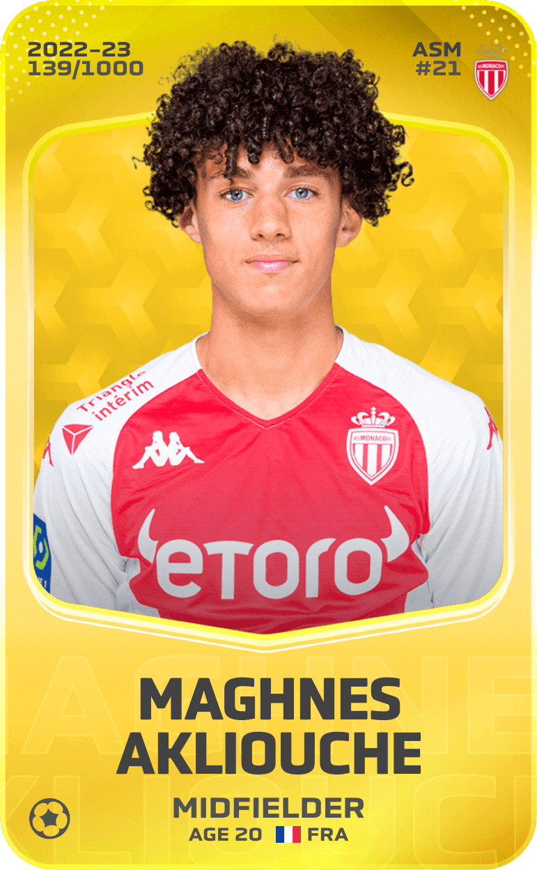 Maghnes Akliouche 2022-23 • Limited 139/1000