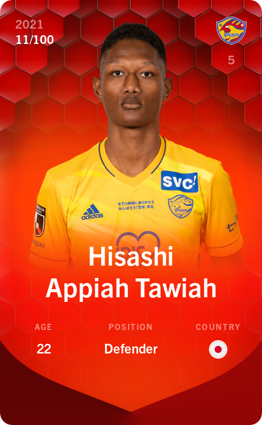 Sorare - Sorare Official - Hisashi Appiah Tawiah 2021-22 • Rare 11/100 - NFT # 85612671404961685388224792517246768388564756581476881343729514523572091153721