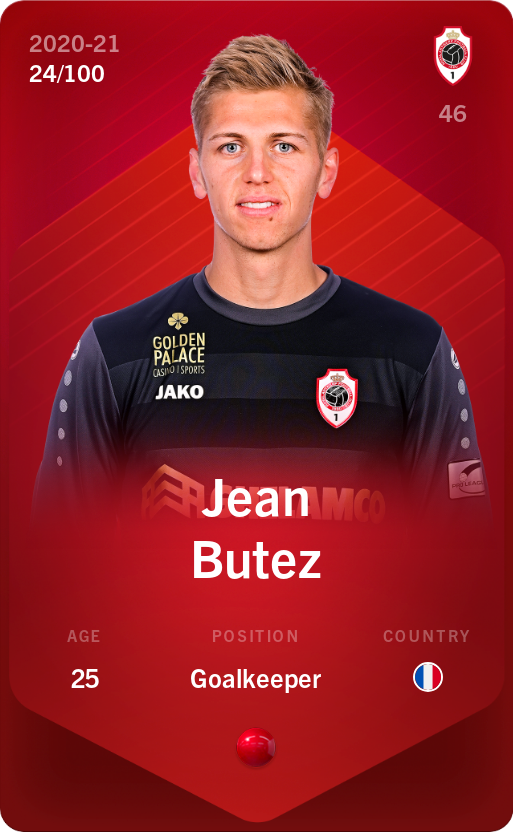Sorare - Sorare Official - Jean Butez 2020-21 • Rare 24/100 - NFT # 6510210795955379386675231443473557074926571791649192813077730756027307049270