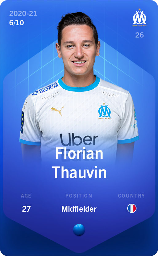 Sorare - Sorare Official - Florian Thauvin 2020-21 • Super Rare 6/10 - NFT # 111237489945597103190141933407455311638822786653218736352121497242983323254844