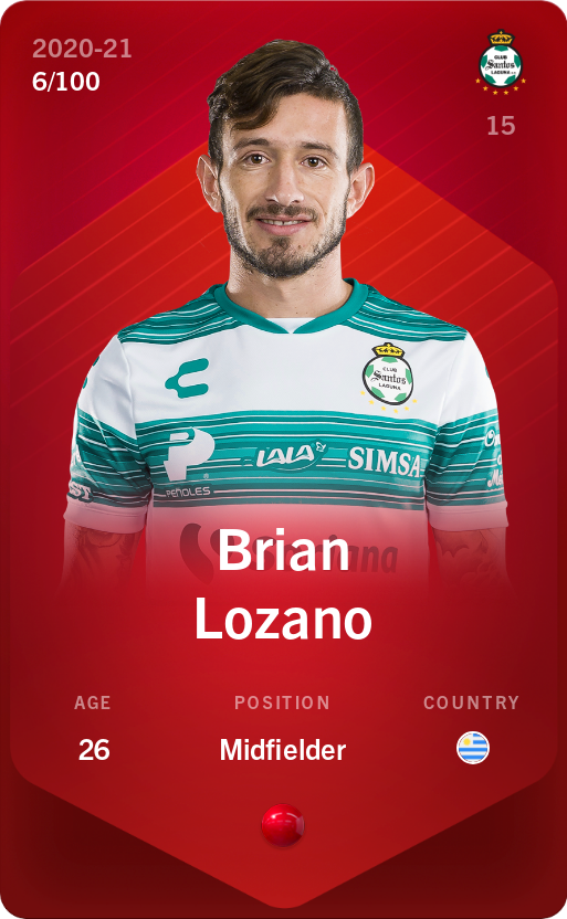 Sorare - Sorare Official - Brian Lozano 2020-21 • Rare 6/100 - NFT # 81717815372816252895359367145958777169637972711455508960816863351421465566486