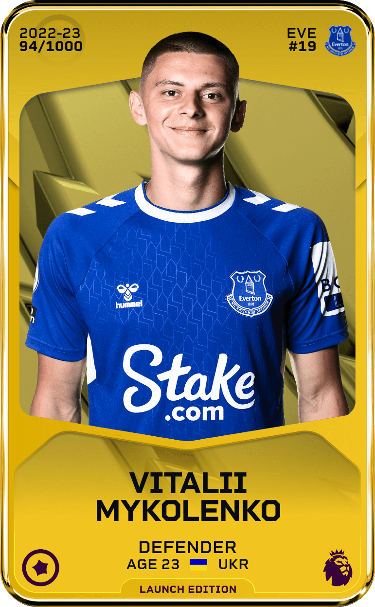 Vitalii Mykolenko 2022-23 • Limited 94/1000